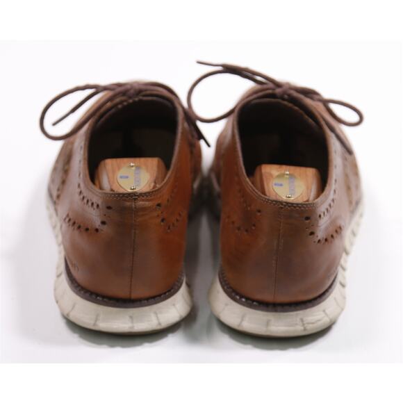 Cole Haan Mens British Tan Brown Zero Grand Wingtip Oxford Dress Shoes 9 main image 6